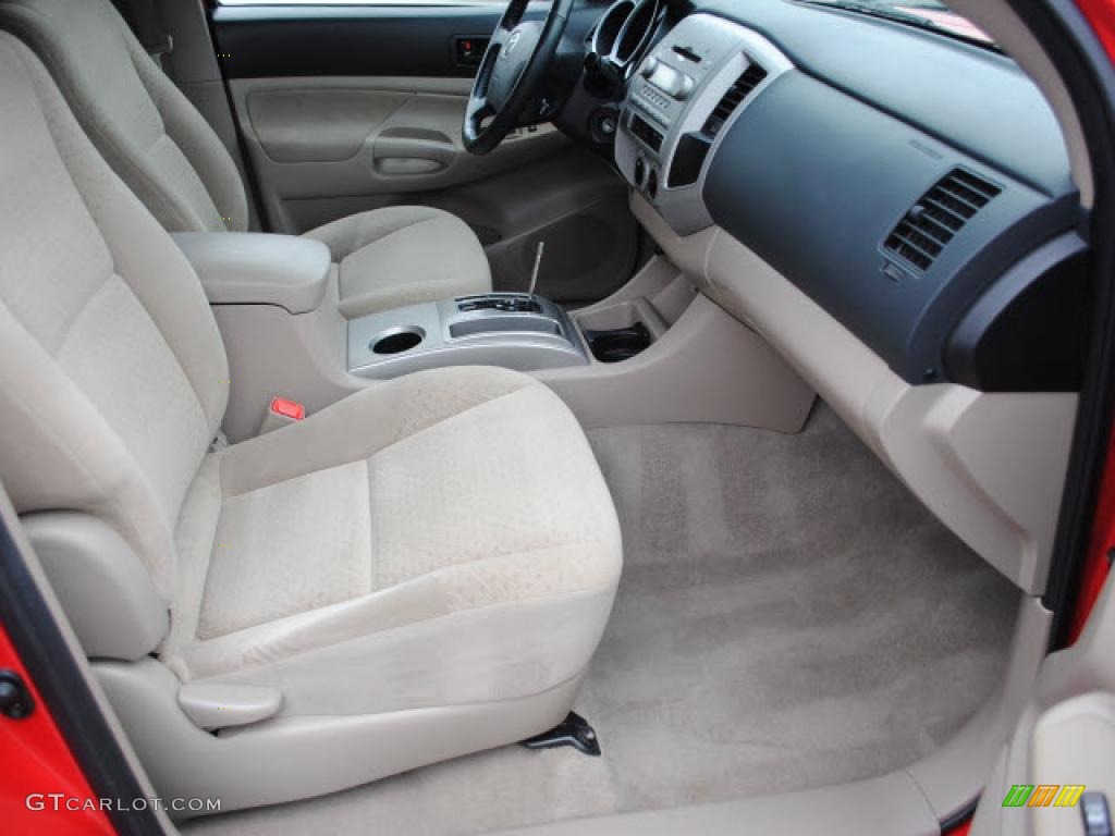 2006 Tacoma V6 Double Cab 4x4 - Radiant Red / Taupe photo #10