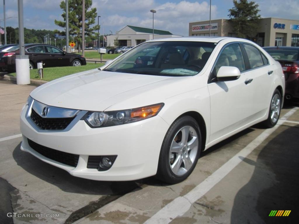 2010 TSX Sedan - Premium White Pearl / Ebony photo #1