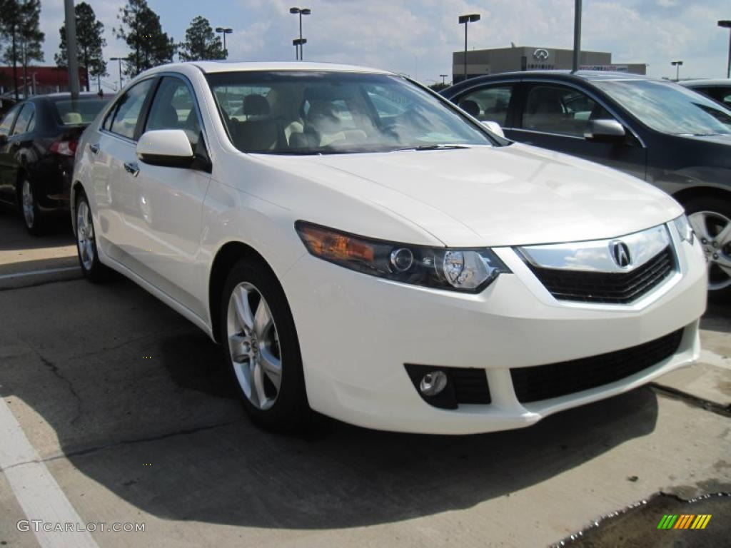 2010 TSX Sedan - Premium White Pearl / Ebony photo #2