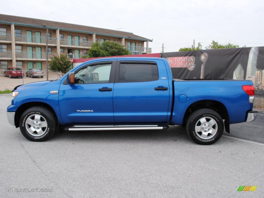 2007 Tundra SR5 CrewMax - Blue Streak Metallic / Beige photo #8