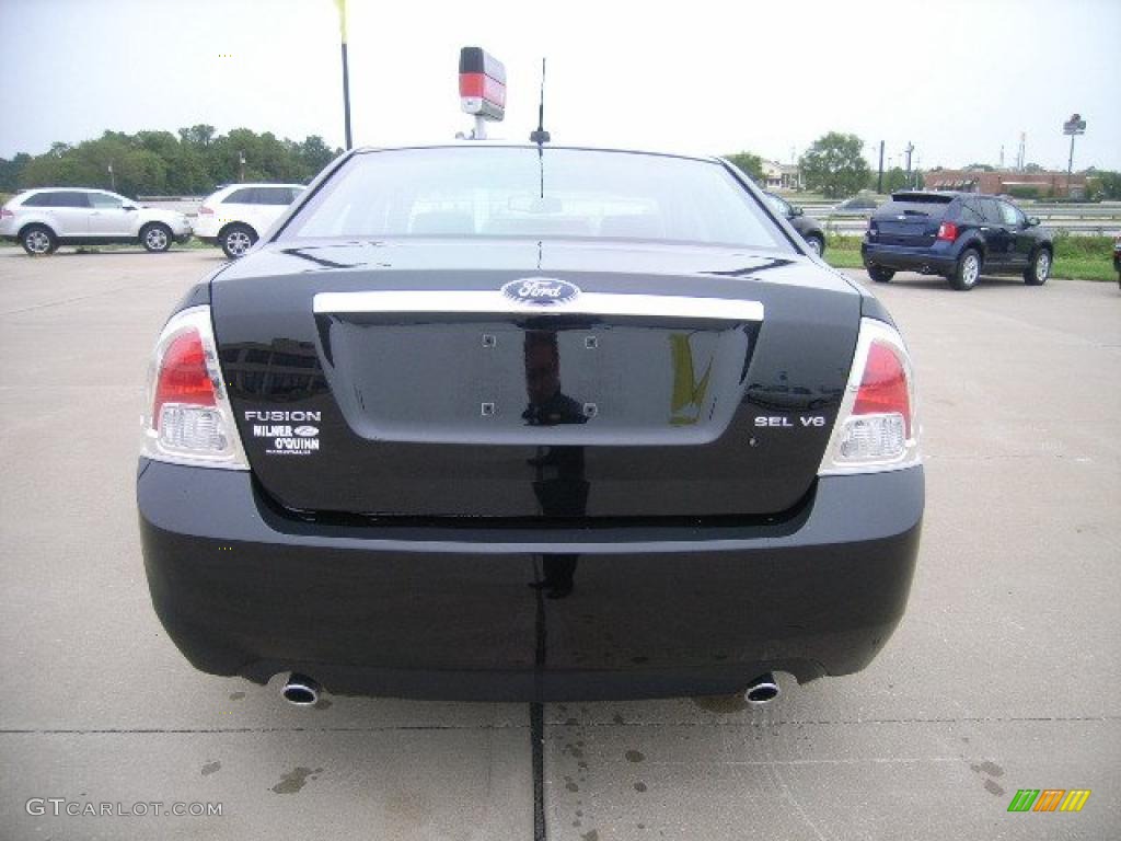 2007 Fusion SEL V6 - Black / Charcoal Black photo #6