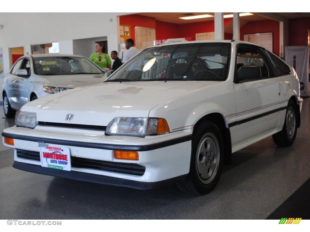 1986 Civic CRX Si - Greek White / Black photo #2