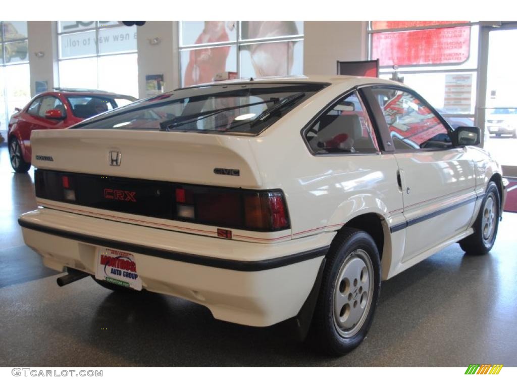 1986 Civic CRX Si - Greek White / Black photo #7
