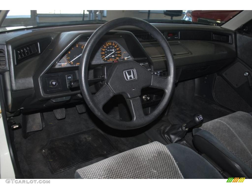 1986 Civic CRX Si - Greek White / Black photo #12