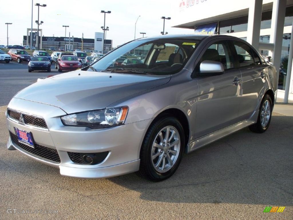 2010 Lancer ES - Apex Silver Metallic / Black photo #1