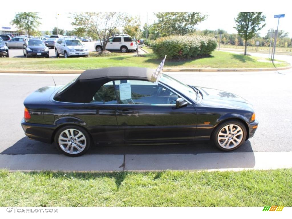 2003 3 Series 330i Convertible - Jet Black / Grey photo #7