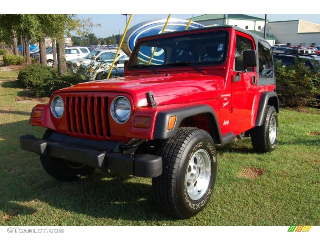 1999 Wrangler Sport 4x4 - Flame Red / Agate photo #12