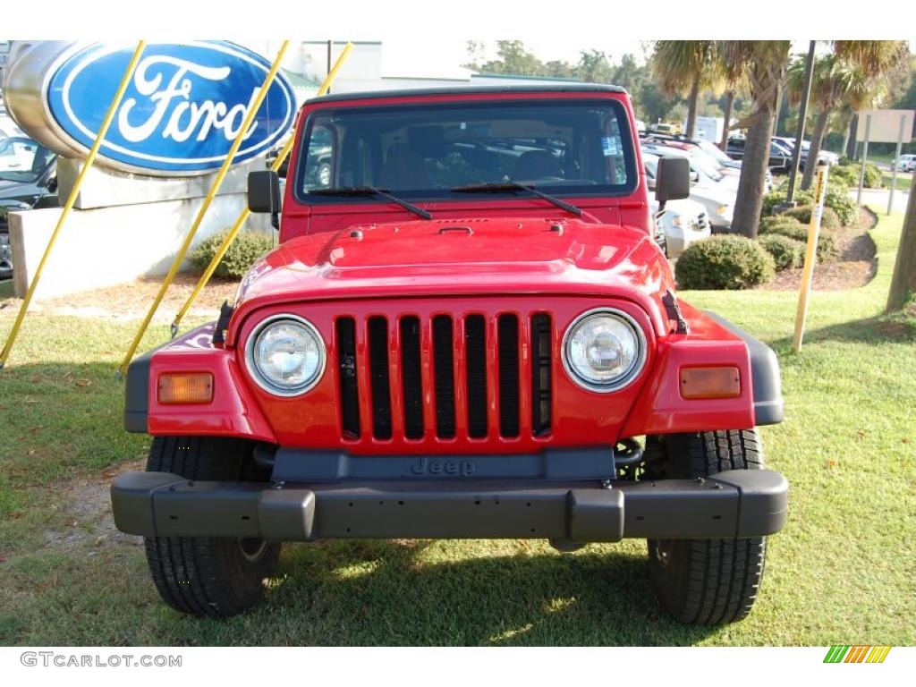 1999 Wrangler Sport 4x4 - Flame Red / Agate photo #13