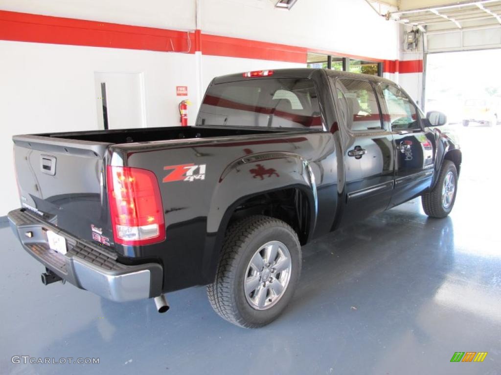 2010 Sierra 1500 SLT Crew Cab 4x4 - Onyx Black / Dark Titanium/Light Titanium photo #4