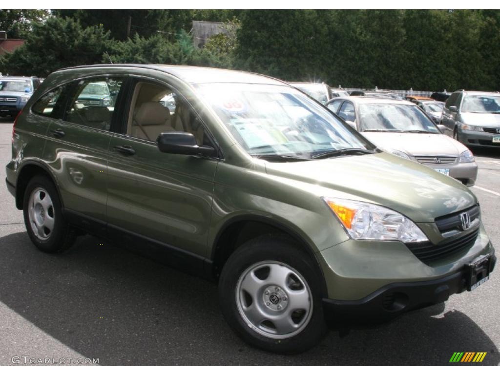 2008 CR-V LX 4WD - Green Tea Metallic / Ivory photo #3