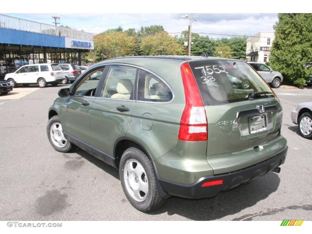 2008 CR-V LX 4WD - Green Tea Metallic / Ivory photo #8