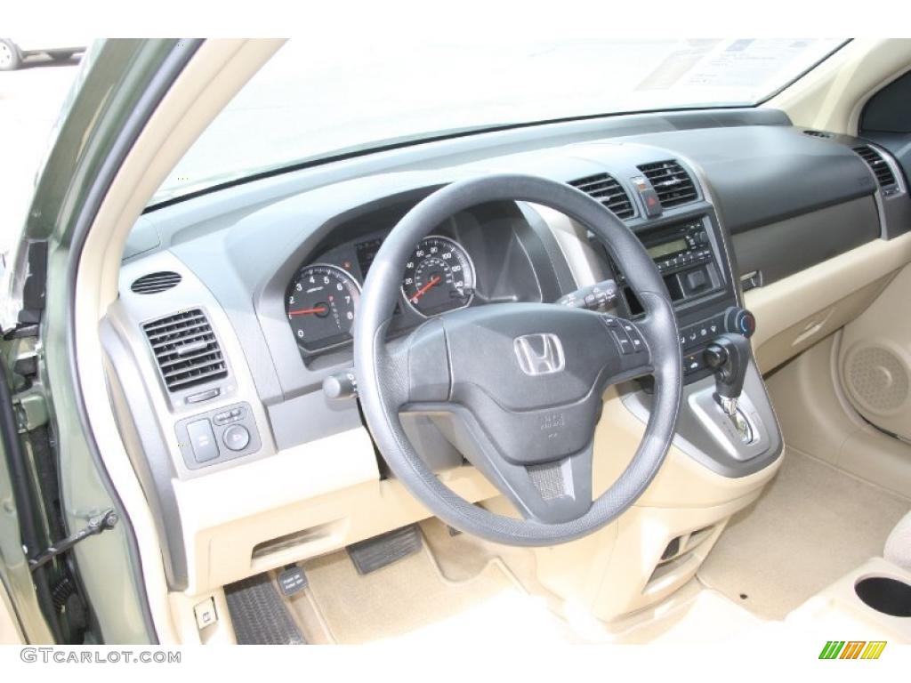 2008 CR-V LX 4WD - Green Tea Metallic / Ivory photo #11