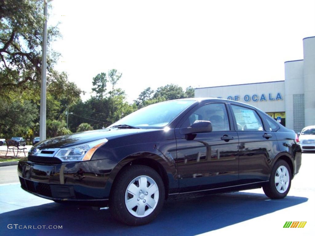 2011 Focus S Sedan - Ebony Black / Medium Stone photo #1