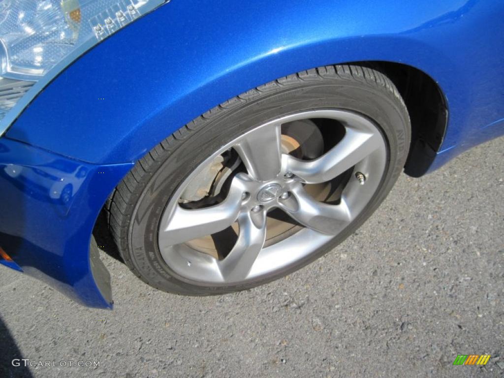 2006 350Z Touring Roadster - Daytona Blue Metallic / Frost Leather photo #10