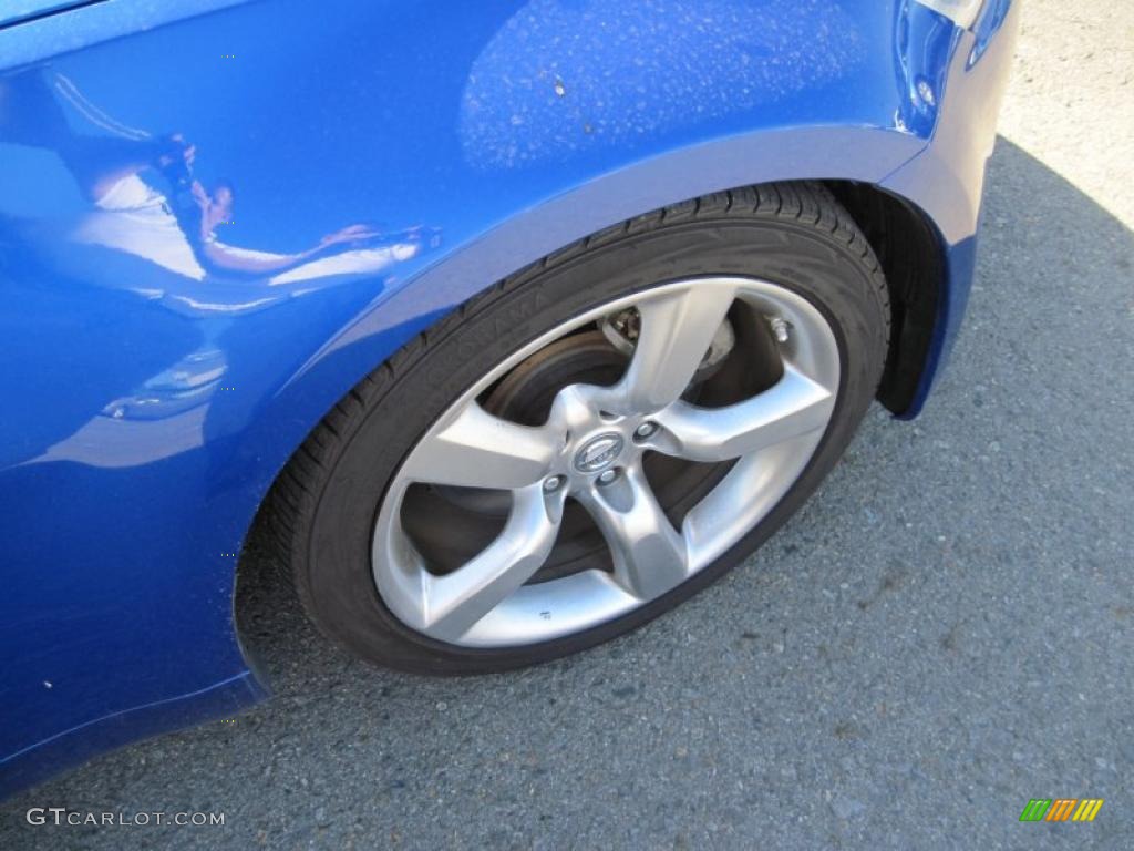 2006 350Z Touring Roadster - Daytona Blue Metallic / Frost Leather photo #13