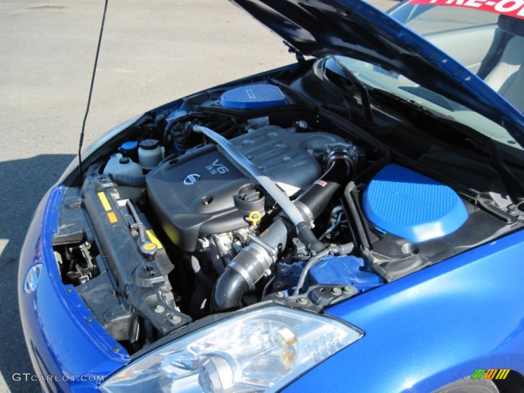 2006 350Z Touring Roadster - Daytona Blue Metallic / Frost Leather photo #24