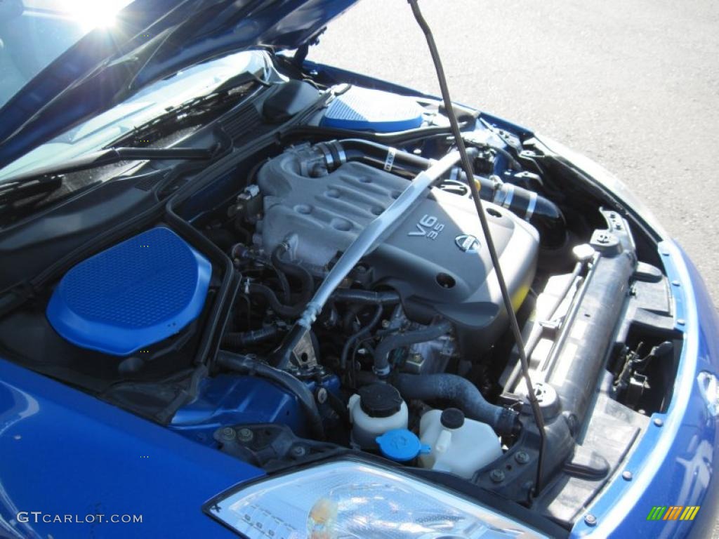 2006 350Z Touring Roadster - Daytona Blue Metallic / Frost Leather photo #25