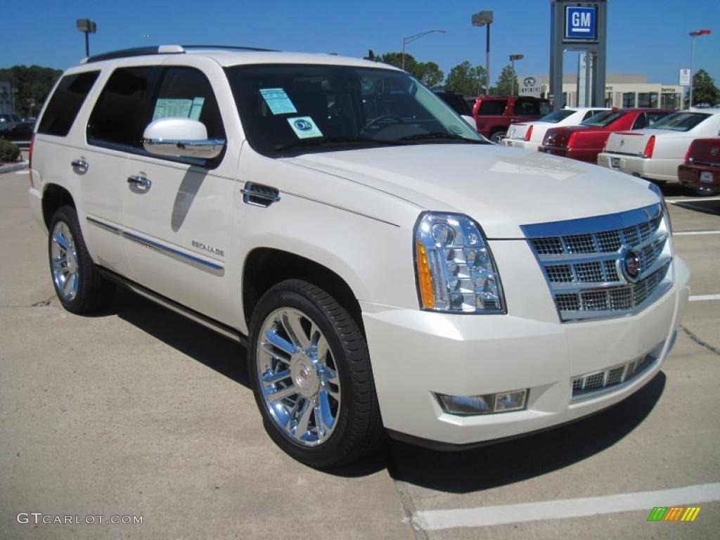 2010 Escalade Platinum - White Diamond / Cocoa/Light Linen photo #2