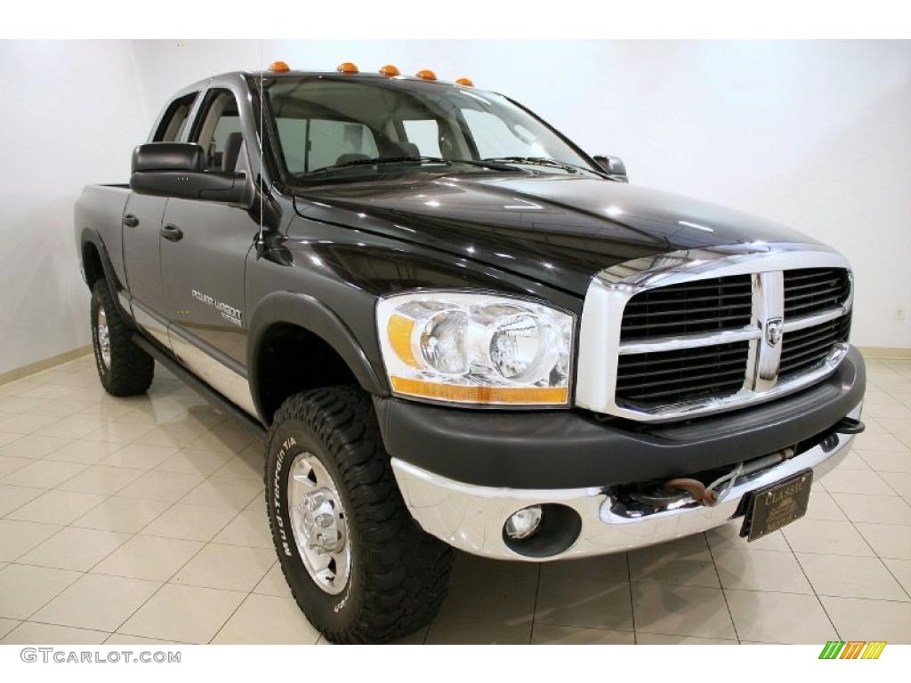 2006 Ram 2500 Power Wagon Quad Cab 4x4 - Brilliant Black / Medium Slate Gray photo #1