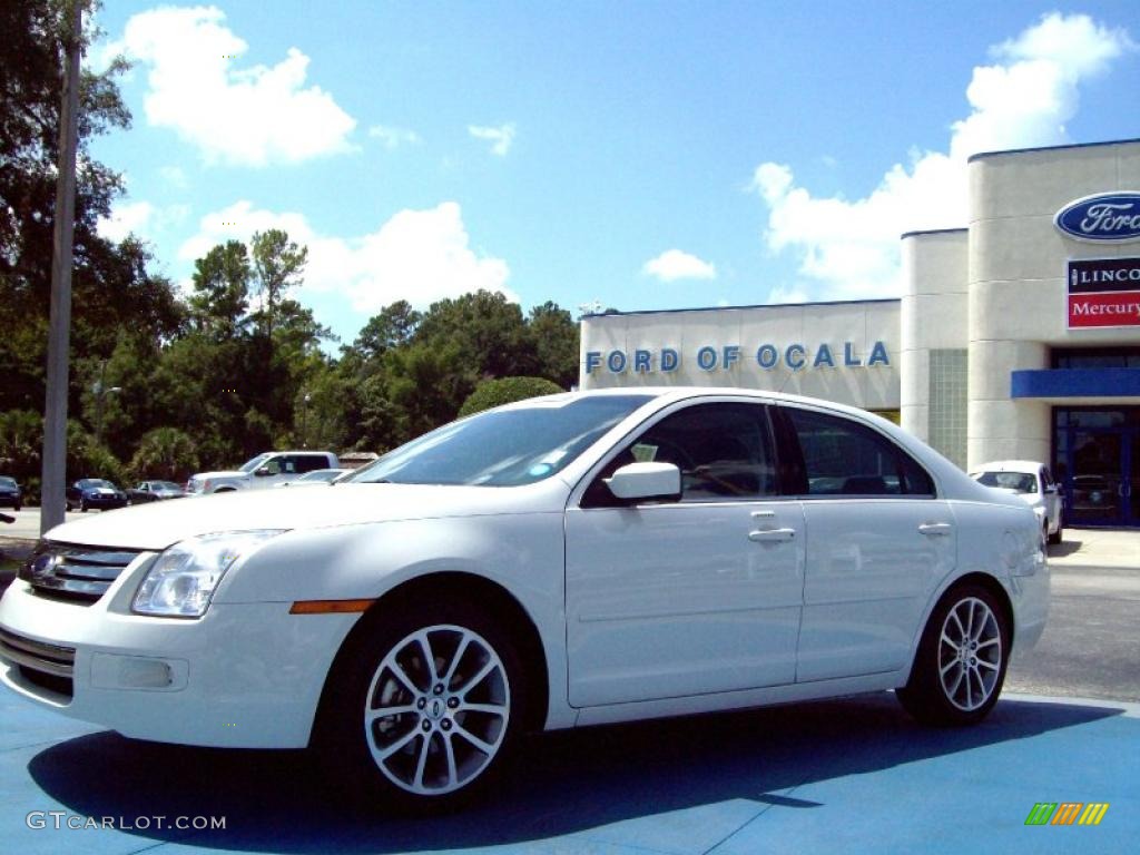 2009 Fusion SEL V6 - White Suede / Charcoal Black photo #1