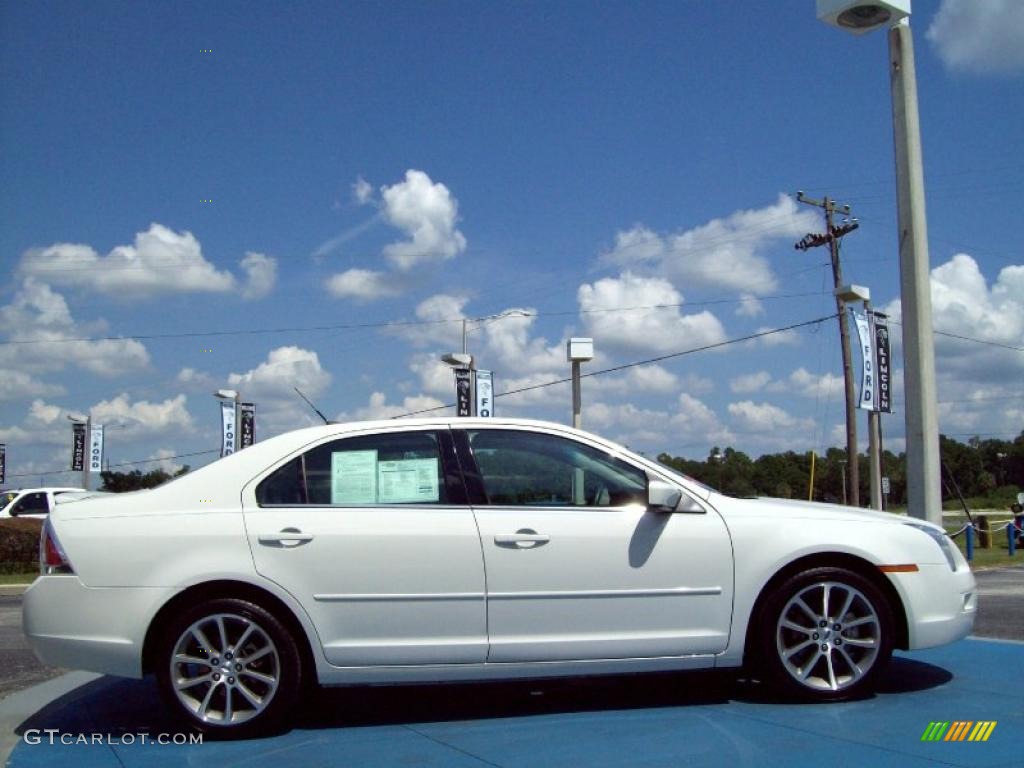 2009 Fusion SEL V6 - White Suede / Charcoal Black photo #6