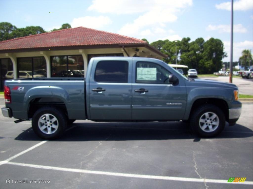 2010 Sierra 1500 SLE Crew Cab 4x4 - Stealth Gray Metallic / Dark Titanium/Light Titanium photo #1