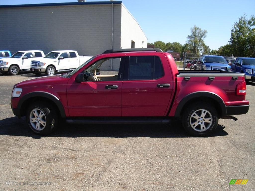 2007 Explorer Sport Trac XLT 4x4 - Red Fire / Camel photo #2