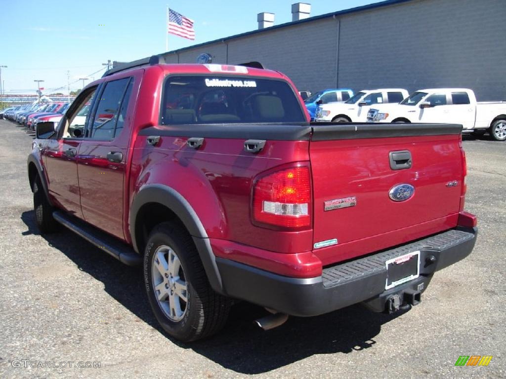 2007 Explorer Sport Trac XLT 4x4 - Red Fire / Camel photo #3