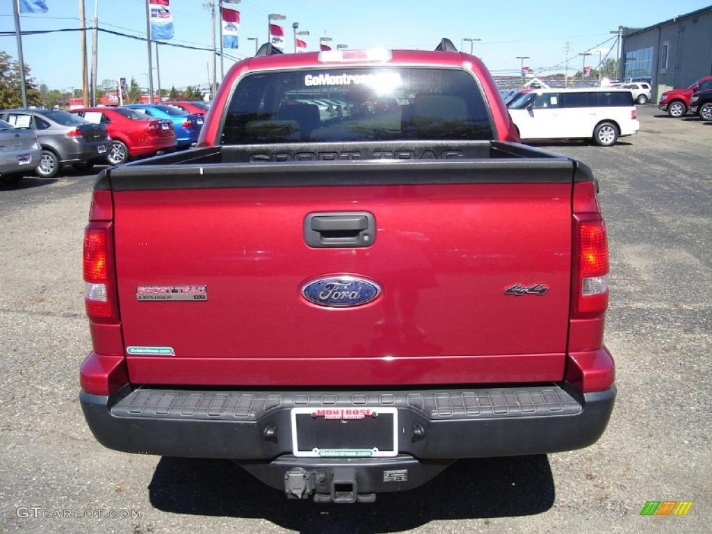 2007 Explorer Sport Trac XLT 4x4 - Red Fire / Camel photo #4