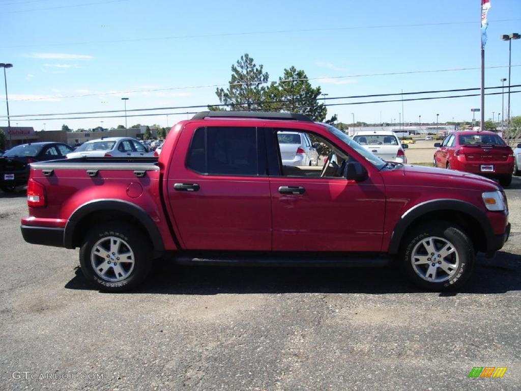 2007 Explorer Sport Trac XLT 4x4 - Red Fire / Camel photo #6