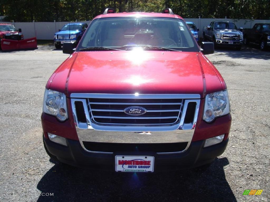 2007 Explorer Sport Trac XLT 4x4 - Red Fire / Camel photo #8