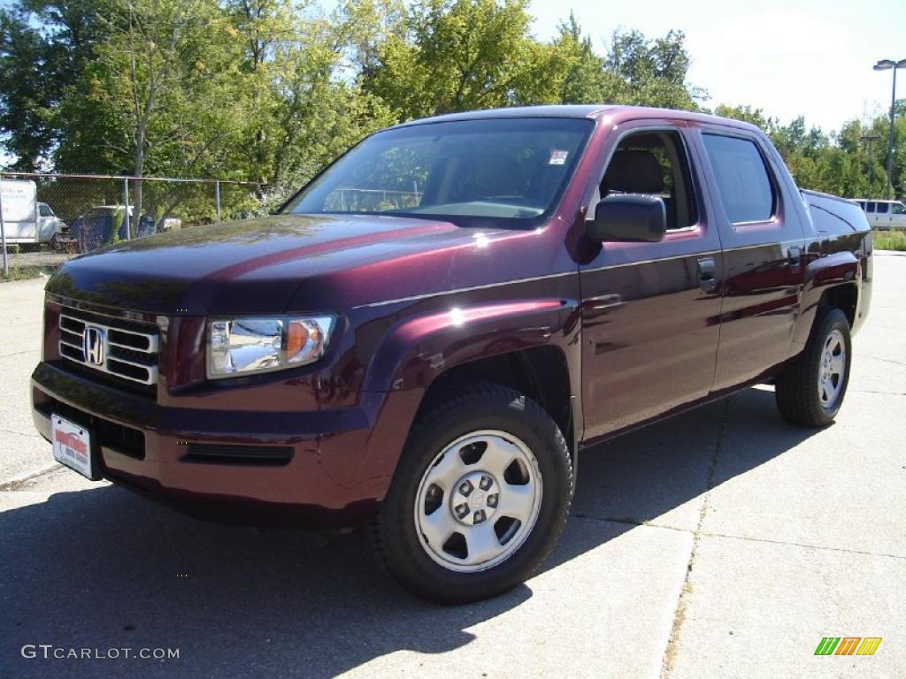 2008 Ridgeline RT - Dark Cherry Pearl / Beige photo #1