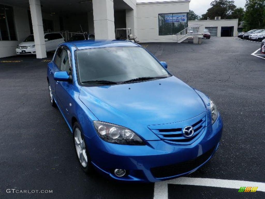 2006 MAZDA3 s Touring Hatchback - Winning Blue Metallic / Black photo #6