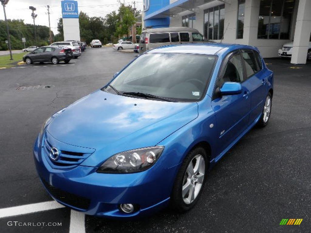2006 MAZDA3 s Touring Hatchback - Winning Blue Metallic / Black photo #7