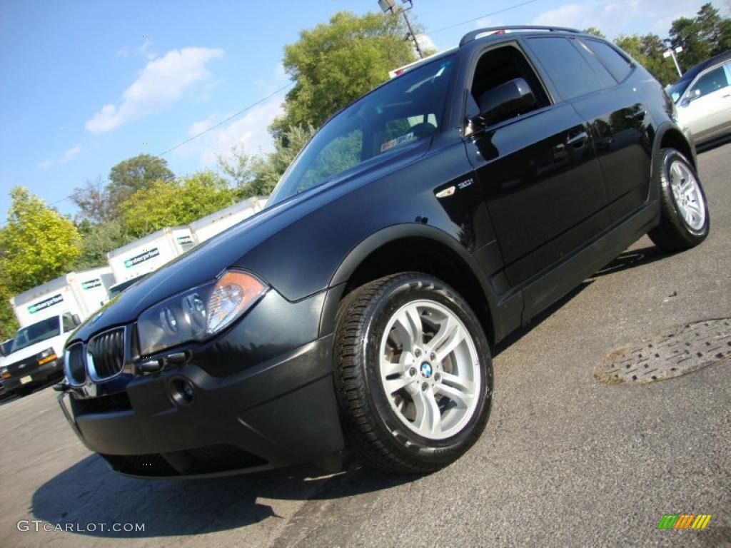 2004 X3 3.0i - Jet Black / Black photo #1