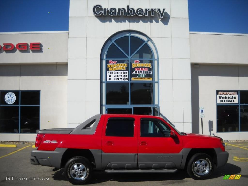2002 Avalanche 4WD - Victory Red / Graphite photo #1
