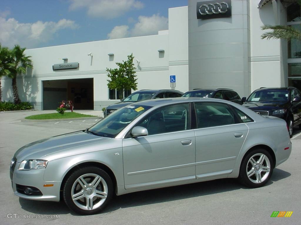 2008 A4 2.0T Special Edition Sedan - Light Silver Metallic / Light Gray photo #2