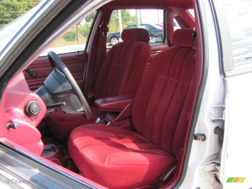 1993 Tempo GL Sedan - White / Red photo #7
