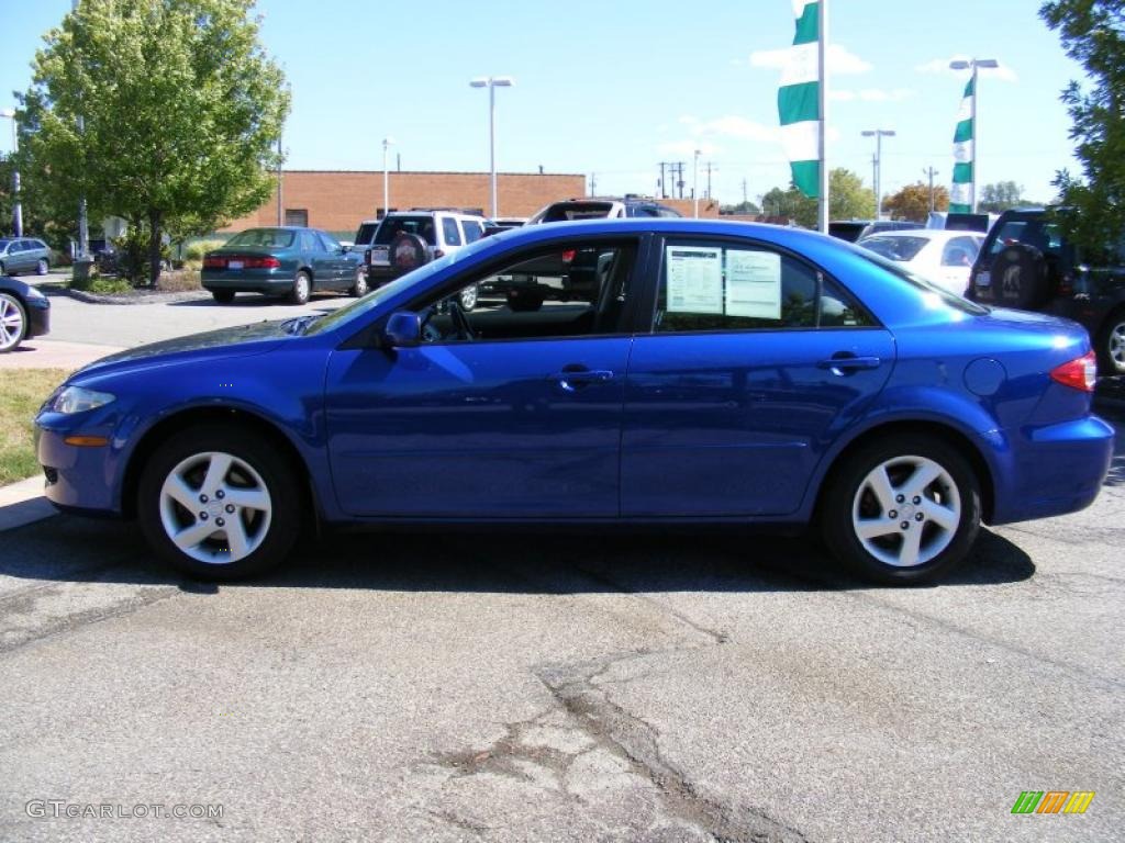 2003 MAZDA6 i Sedan - Sonic Blue Pearl / Gray photo #2