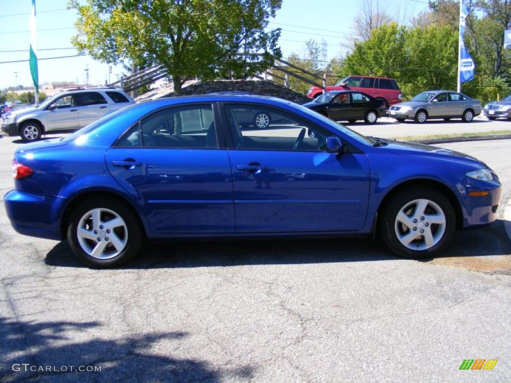 2003 MAZDA6 i Sedan - Sonic Blue Pearl / Gray photo #6