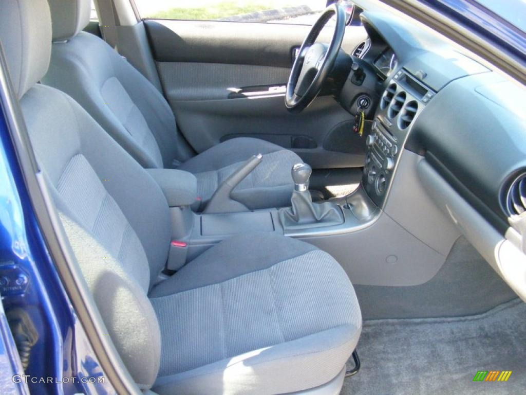 2003 MAZDA6 i Sedan - Sonic Blue Pearl / Gray photo #13