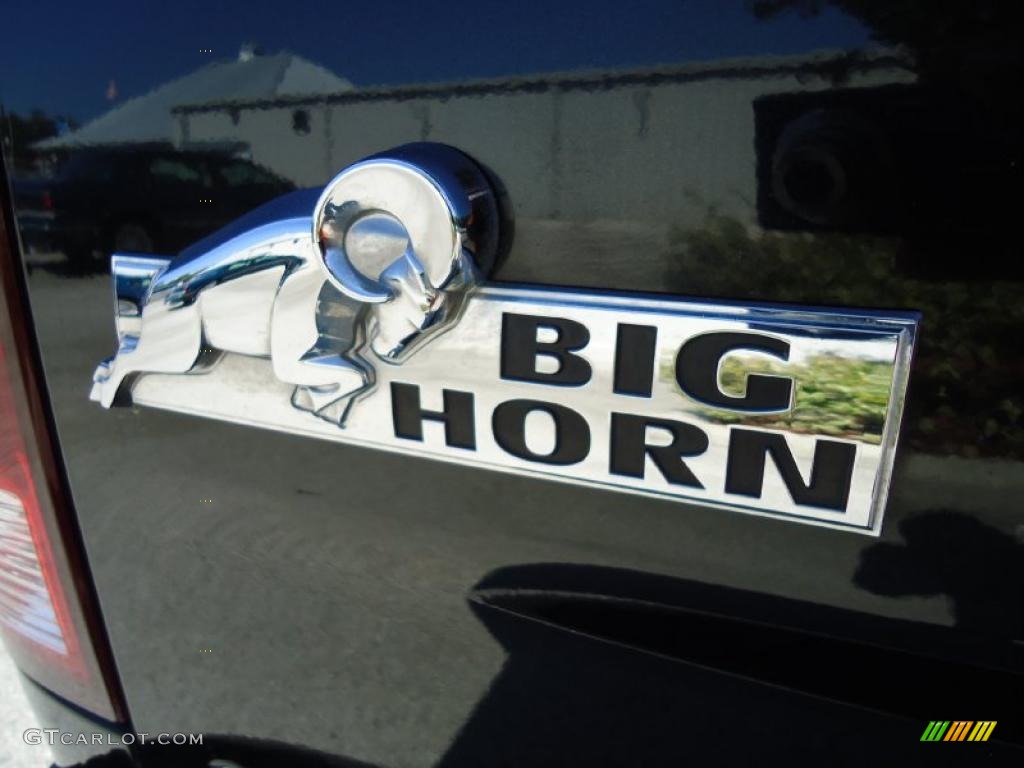 2009 Ram 1500 Big Horn Edition Crew Cab - Brilliant Black Crystal Pearl / Dark Slate/Medium Graystone photo #12