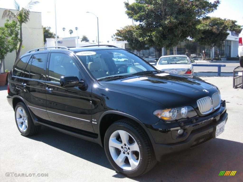 2006 X5 4.4i - Jet Black / Beige photo #1