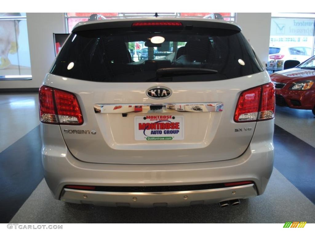 2011 Sorento SX V6 AWD - Bright Silver / Black photo #5