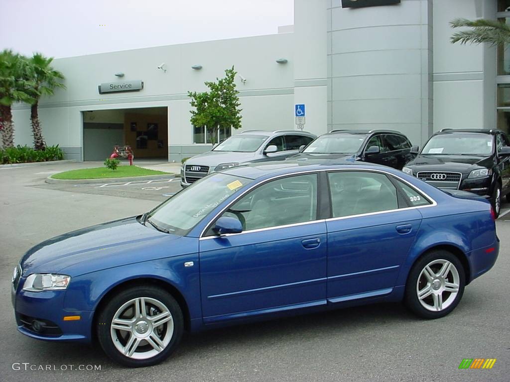 2008 A4 2.0T Special Edition Sedan - Ocean Blue Pearl Effect / Light Gray photo #2