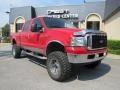 2002 Red Clearcoat Ford F250 Super Duty XLT Crew Cab 4x4  photo #1