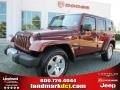 2009 Red Rock Crystal Pearl Jeep Wrangler Unlimited Sahara  photo #1