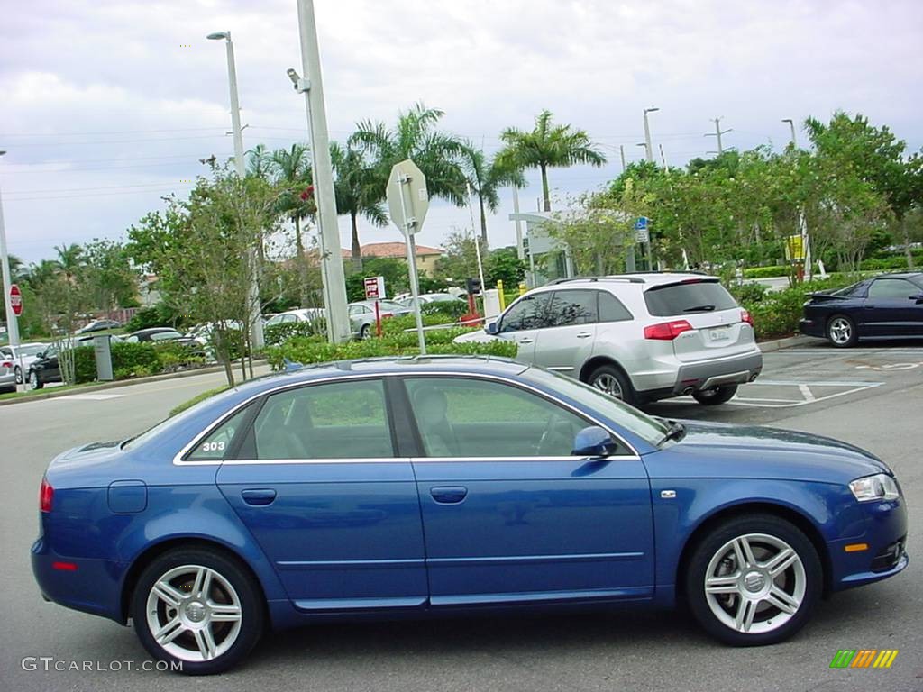 2008 A4 2.0T Special Edition Sedan - Ocean Blue Pearl Effect / Light Gray photo #6