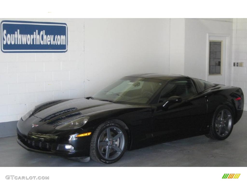 2007 Corvette Coupe - Black / Ebony photo #1