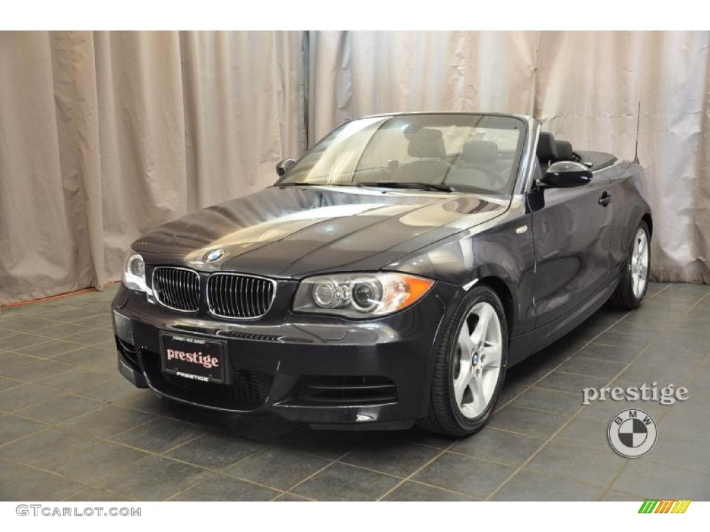 2008 1 Series 135i Convertible - Jet Black / Black photo #1